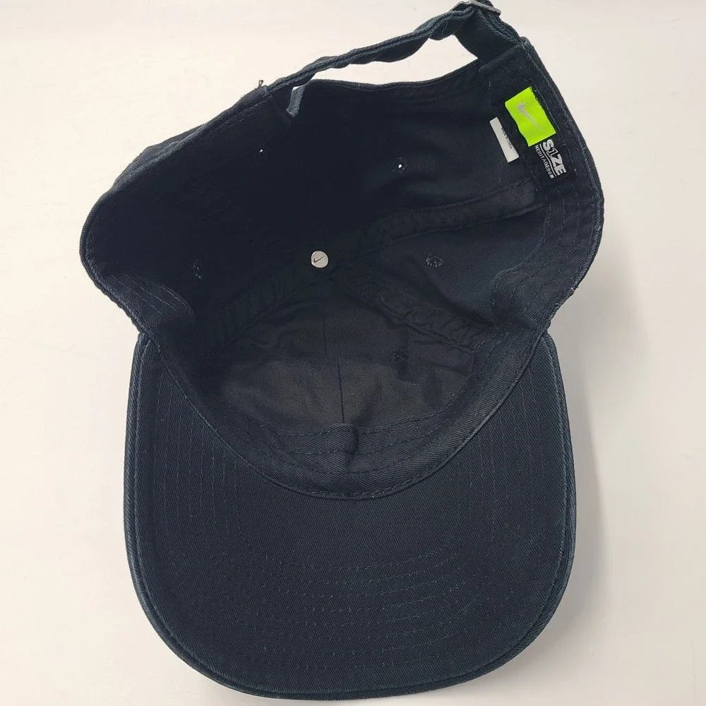 Nike Hat Strapback Black White Heritage86‎ Swoosh Logo S1ZE Dad Cap Casual Men
